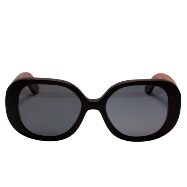 Lente de sol madera con cristal monocromatico negro