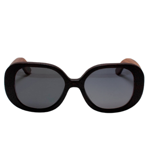 Lente de sol madera con cristal monocromatico negro
