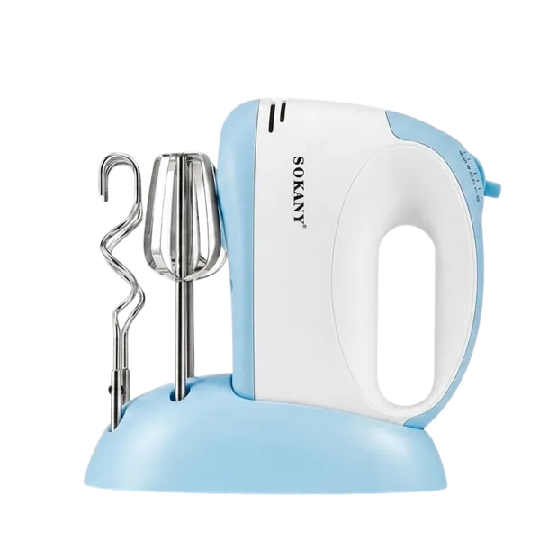 Batidora de Mano Sokany 300W – 6 Velocidades, Motor de Cobre, Base de Almacenamiento Incluida