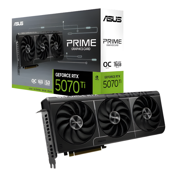 Tarjeta Gráfica ASUS GeForce RTX 5070 Ti 16GB OC PRIME 3 Fans
