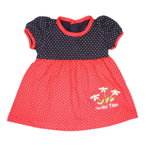 Vestido de Niña 3 Piezas Bebu Negro/Rojo (1M)