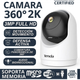 Cámara de Seguridad Tenda 360° – Resolución 2K, Audio Bidireccional, Conexión WiFi / Ethernet [Blanco]