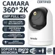 Cámara de Seguridad Tenda 360° – Resolución 2K, Audio Bidireccional, Conexión WiFi / Ethernet [Blanco]