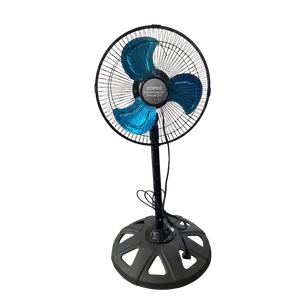 Ventilador de Pedestal Coven 10" – 60W, Aspas de Alto Flujo, Diseño Compacto [Azul/Negro]