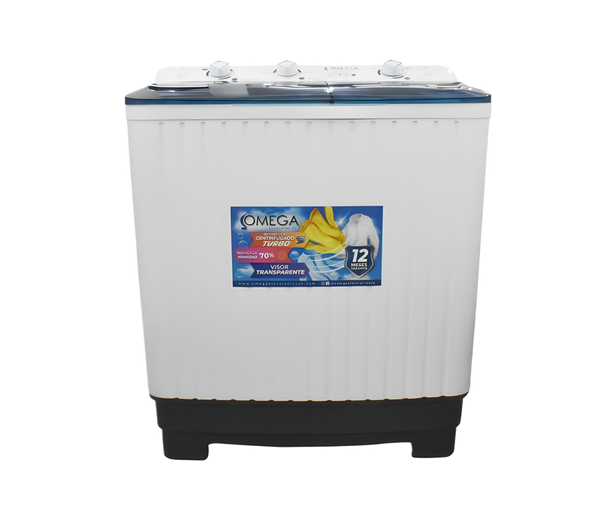 Lavadora 8.5kg doble tina c/visor Omega Electronics