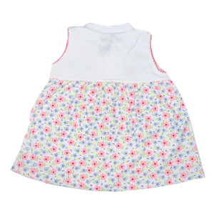 Vestido de Niña 2 Piezas Bebu Blanco/Rojo 