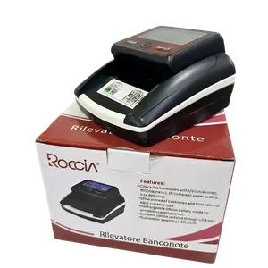 Detector de Billetes Falsos Roccia – Escaneo Cuádruple, Multifuncional USD/EUR, Alta Precisión [Verificador X-500]