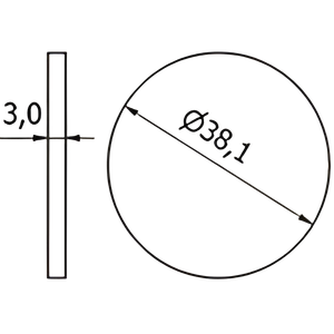 Locha Ciega Ø1 1/2" x 3 mm