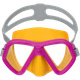 Lentes de Buceo Bestway Dominator Amarillo con Fucsia