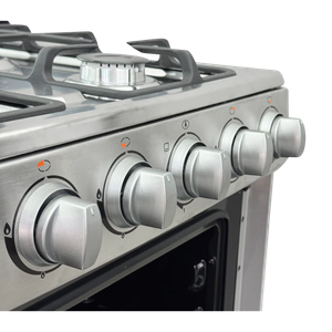 Cocina a Gas Frigilux 4 Hornillas Acero Inoxidable con Encendido Eléctrico