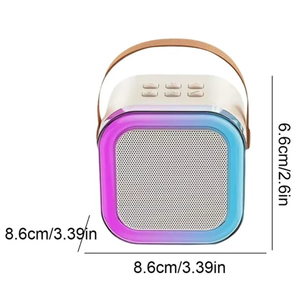 Máquina de karaoke portátil Bluetooth Blanco