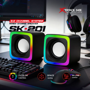 Corneta PC RGB 2.0 Xtrike Me SK-201 – Mini Beast con Iluminación 7 Colores