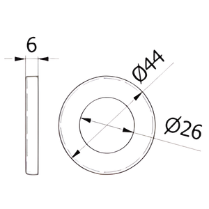 Roseta para Tubo Ø 1