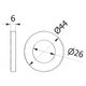 Roseta para Tubo Ø 1