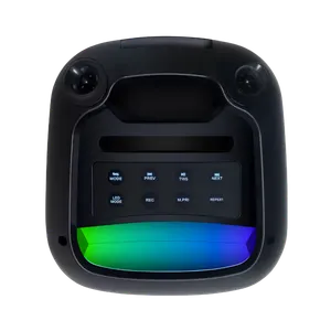 Corneta Bluetooth Newkool 8" – Luces RGB, Panel Superior, Portátil [Negro]