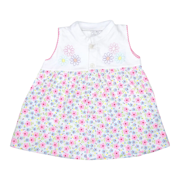 Vestido de Niña 2 Piezas Bebu / Blanco/Rosado