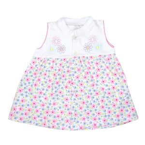 Vestido de Niña 2 Piezas Bebu / Blanco/Rosado