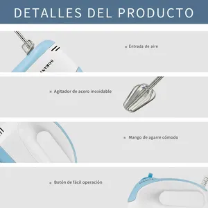 Batidora de Mano Sokany 300W – 6 Velocidades, Motor de Cobre, Base de Almacenamiento Incluida