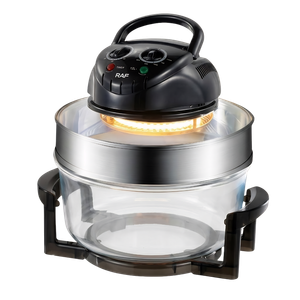 Freidora de Aire RAF de Vidrio 12L – Recipiente Transparente, 1400W, Ciclo 360°, 8 en 1