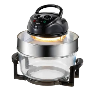 Freidora de Aire RAF de Vidrio 12L – Recipiente Transparente, 1400W, Ciclo 360°, 8 en 1