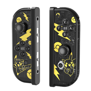 Mandos J-C Nintendo Switch Negro Diseño Pokemoncon Luces LED RGB