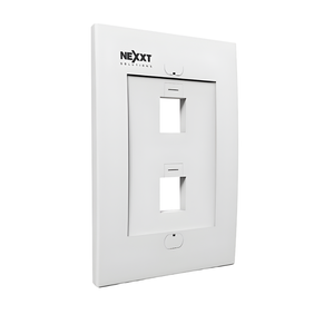 Placa de Pared Hikvision 2 Puertos Blanco