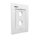 Placa de Pared Hikvision 2 Puertos Blanco