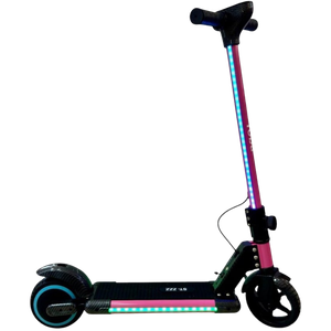 Monopatín Eléctrico Infantil Rosado con Luces LED Full Color y Panel Digital