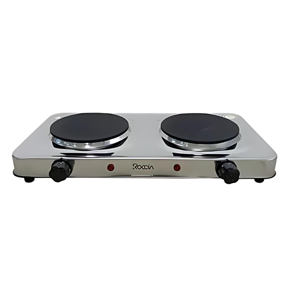 Cocina de Plato 2H Cromada Eléctrica  Roccia