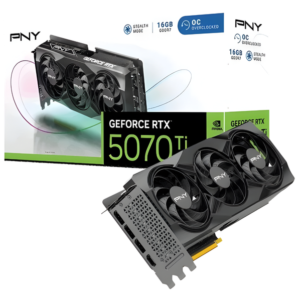Tarjeta Gráfica PNY GeForce RTX 5070 Ti 16GB OC TRIO