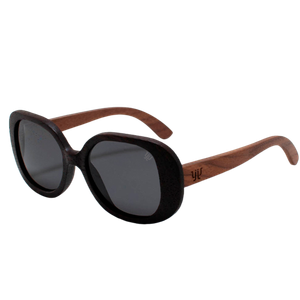 Lente de sol madera con cristal monocromatico negro