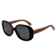 Lente de sol madera con cristal monocromatico negro