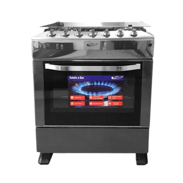 Cocina Gas Gplus 6 Quemadores Negro