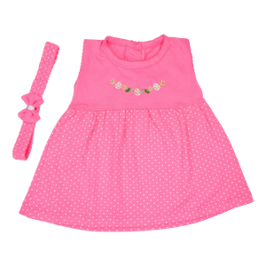 Vestido de Niña 3 Piezas Bebu (ROSADO, 1M)