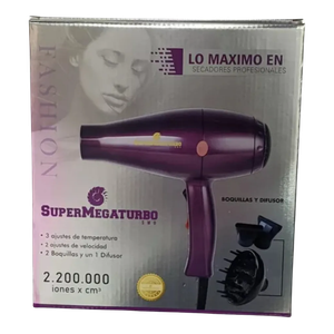 Secador Profesional 27.000 Rpm + Difusor Supermegaturbo