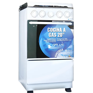 Cocina a gas 4H 20" Gplus Blanca