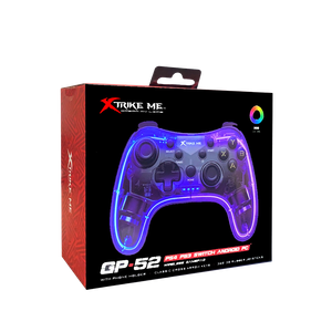 Control Inalámbrico Gamer Xtrike Me GP-52 RGB – Multiplataforma con Base Ajustable Negro