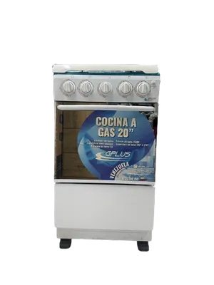 Cocina a gas 4H 20" Gplus Blanca