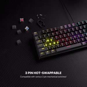 Teclado Mecánico Fantech Atom87 MK876V2 Negro