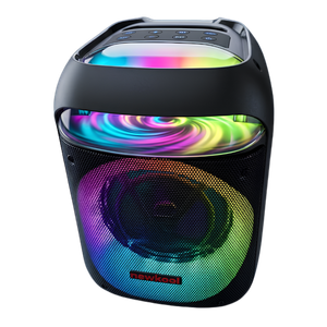 Corneta Bluetooth Newkool 8" – Luces RGB, Panel Superior, Portátil [Negro]