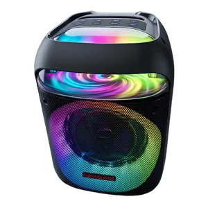 Corneta Bluetooth Newkool 8" – Luces RGB, Panel Superior, Portátil [Negro]