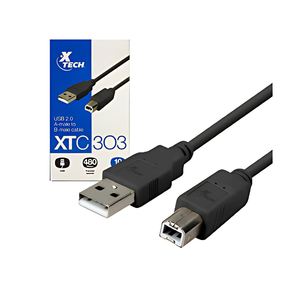 Cable para impresora USB A-macho a B-macho Xtech