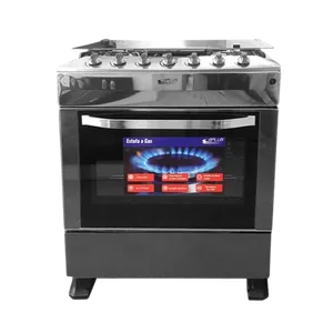 Cocina Gas Gplus 6 Quemadores Negro