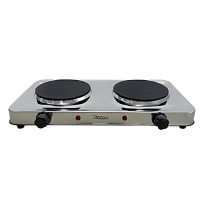 Cocina de Plato 2H Cromada Eléctrica  Roccia