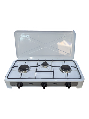 Estufa de gas 3 hornillas con tapa